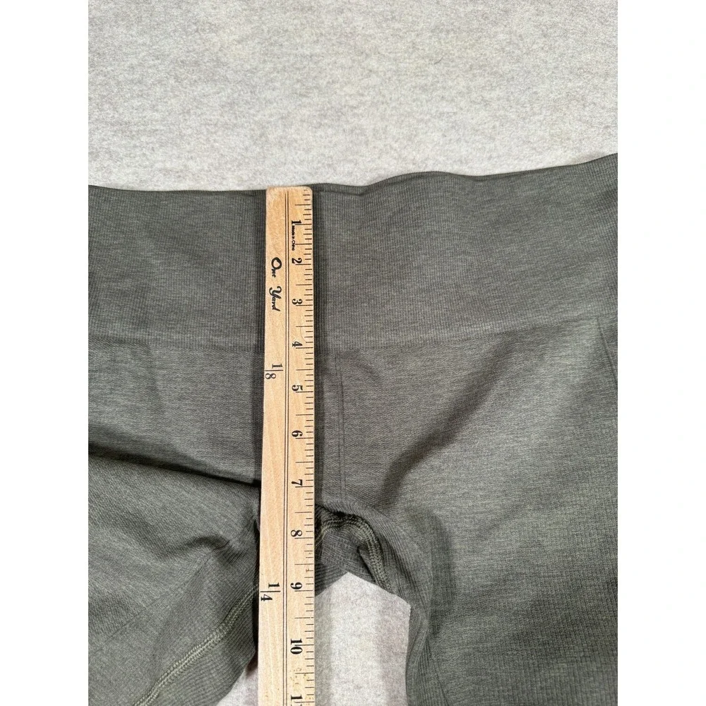Lululemon Leggings Womens 8 Gray Capri Ruched Sides High Rise Yoga Athletic Gym